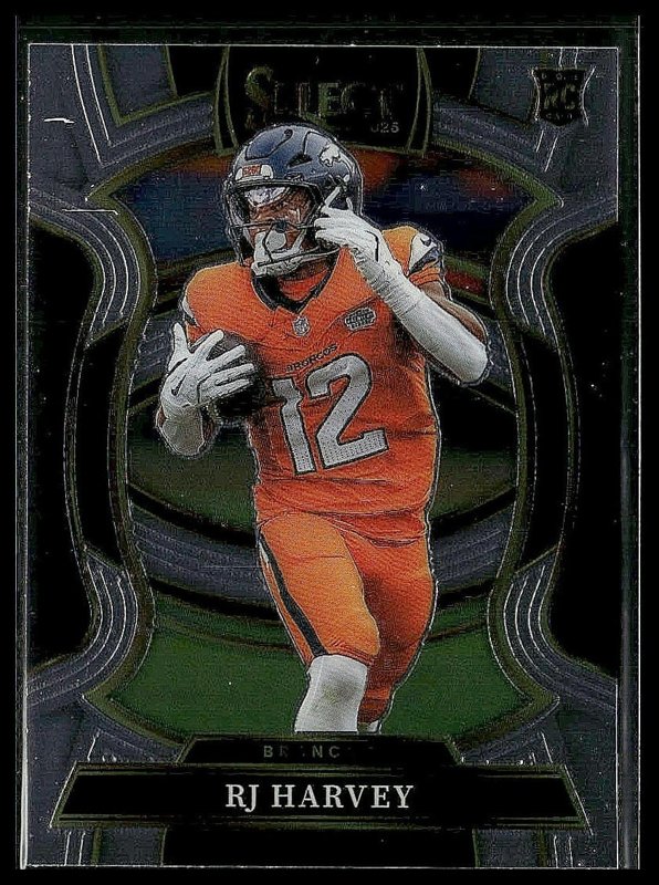 RJ Harvey 2025 Panini Select #10 RC