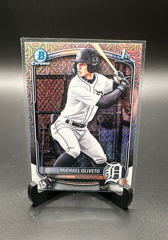 Michael Oliveto 2025 Bowman Draft Chrome Mojo Refractor #BDC-156