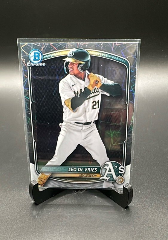 Leo De Vries 2025 Bowman Draft Chrome Laser Refractor #BDC-87