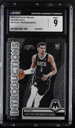 Victor Wembanyama 2023 Panini Mosaic #8 CGC 9 RC