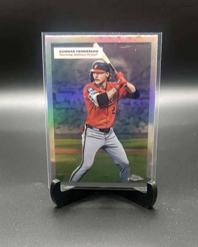 Gunnar Henderson and Cal Ripken Jr. 2025 Topps Chrome Platinum