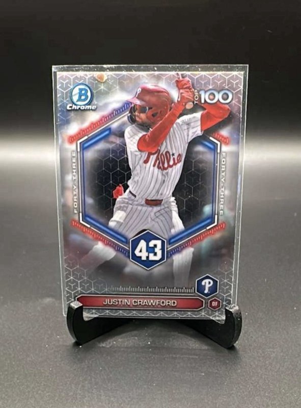 2026 Bowman Baseball #BTP-43 Justin Crawford Phillies Bowman Top 100