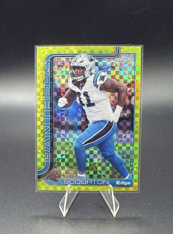 Nic Scourton 2025 Topps Chrome #353 Lime Green X-Fractor RC