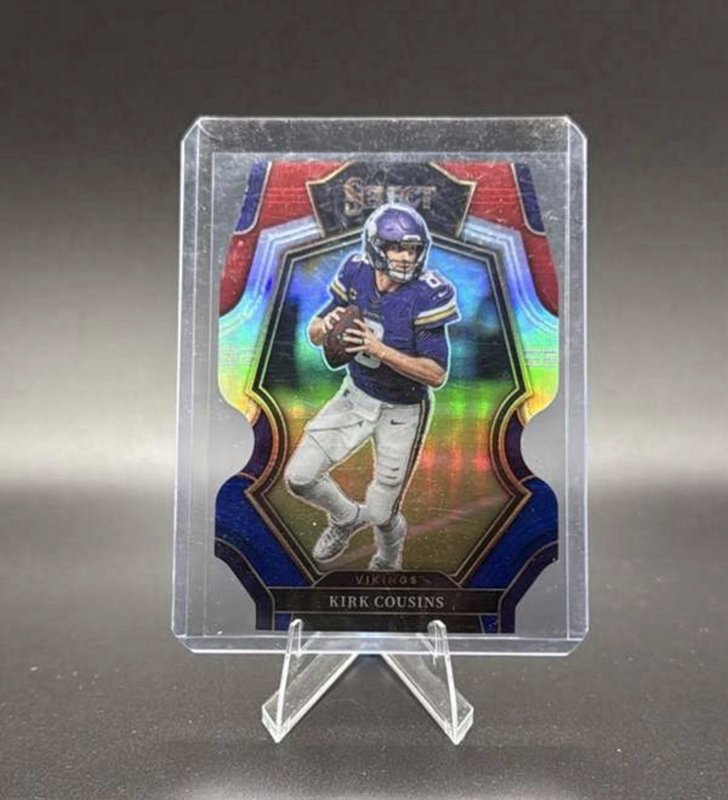 2022 Panini Select - Premier Level Kirk Cousins #164 Red & Blue Prizm Die-Cut