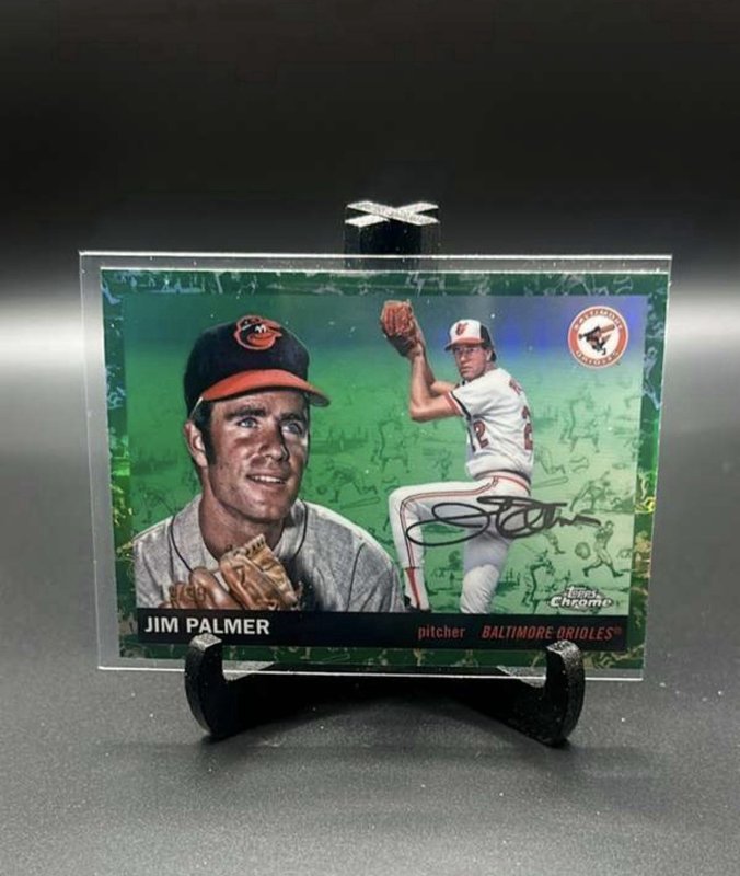 2026 Topps Chrom Platinum Jim Palmer #306 white/Green toile /99