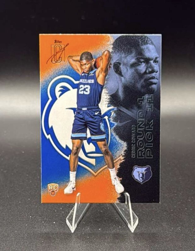 2025-26 Topps Signature Class Blue & Orange Cedric Coward #108 Memphis Grizzlie
