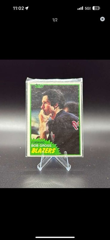 Trail Blazers Basketball 1981-82 Topps Bob Gross Portland #W84