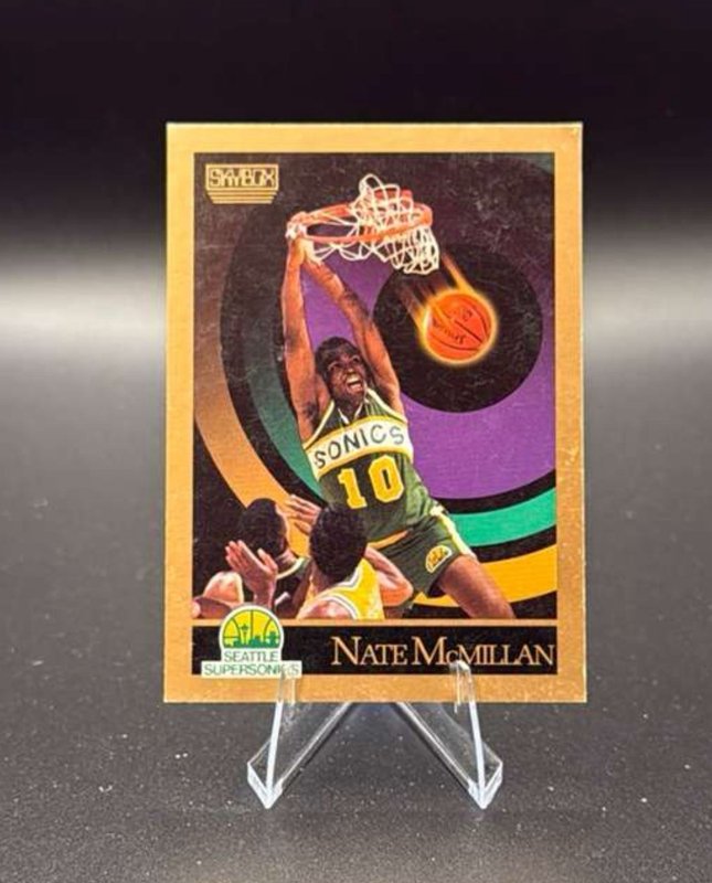 Action Shot 1990-91 Skybox - Nate McMillan Back Photo is an #271