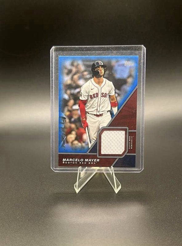 2026 Topps Marcelo Mayer #MLM-MMA Major League Mat Relics Blue #/150 Red Sox