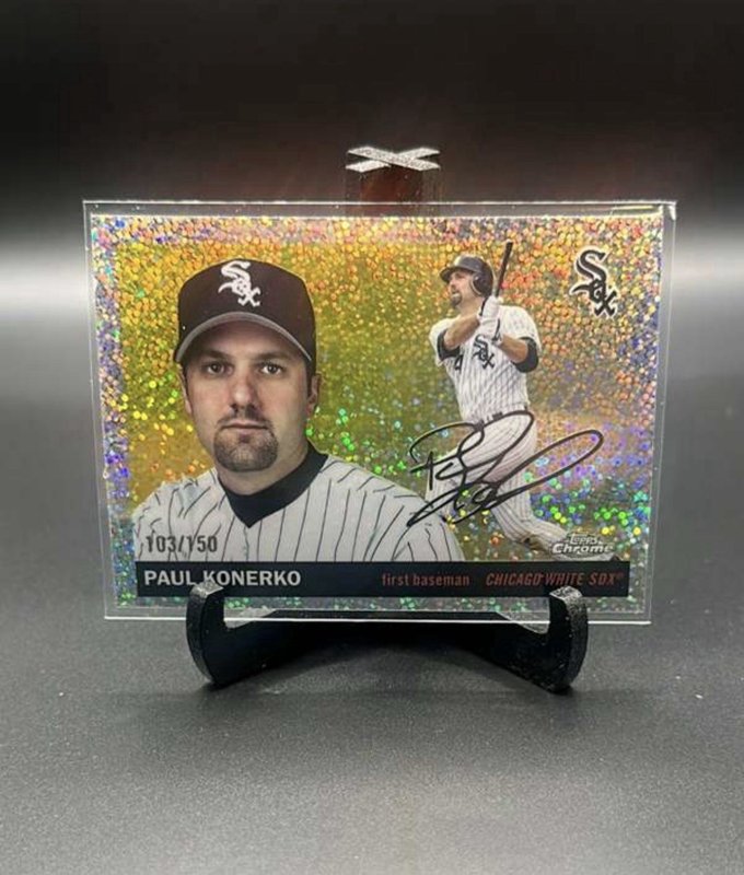 2025 Topps Chrome Platinum Paul Konerko Speckle Refractor /150 White Sox #407