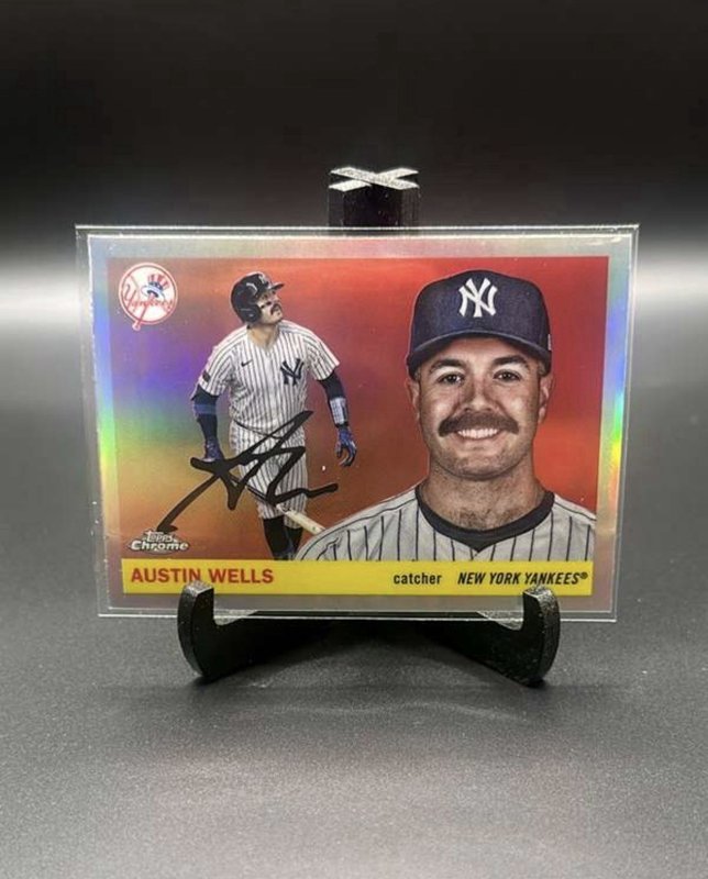 Austin Wells 2025 Topps Chrome Platinum #165 Refractors