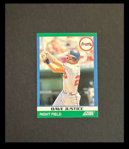 David Justice 1991 Score 100 Hottest Rookies #45 RC