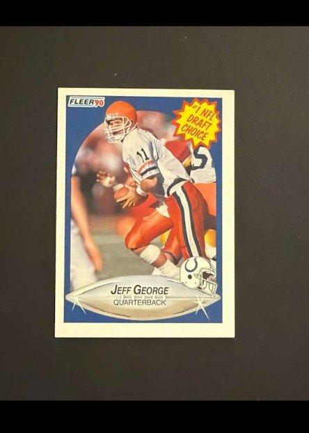 Jeff George 1990 Fleer #347 RC