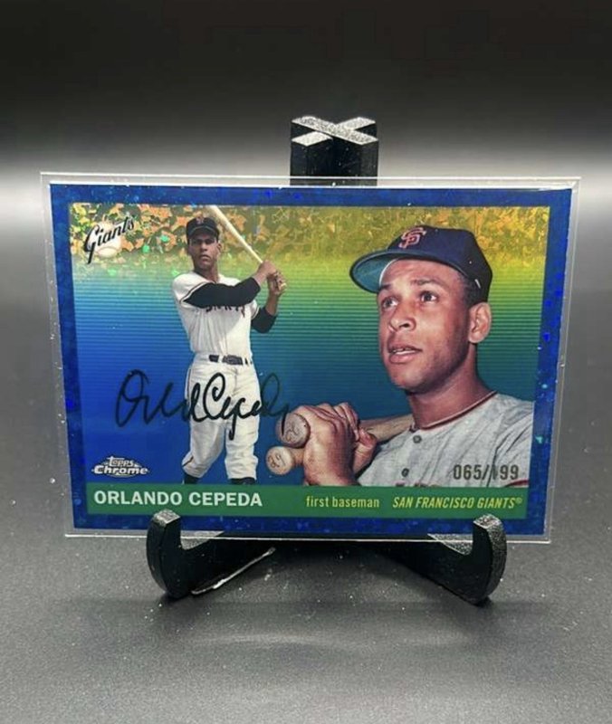 Orlando Cepeda 2025 Topps Chrome Platinum Blue Mini-Diamond 065/199 #436 065/199