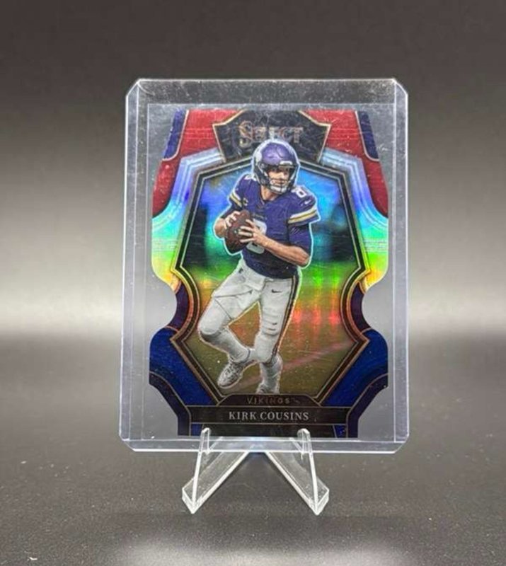 2022 Panini Select - Premier Level Kirk Cousins #164 Red & Blue Prizm Die-Cut