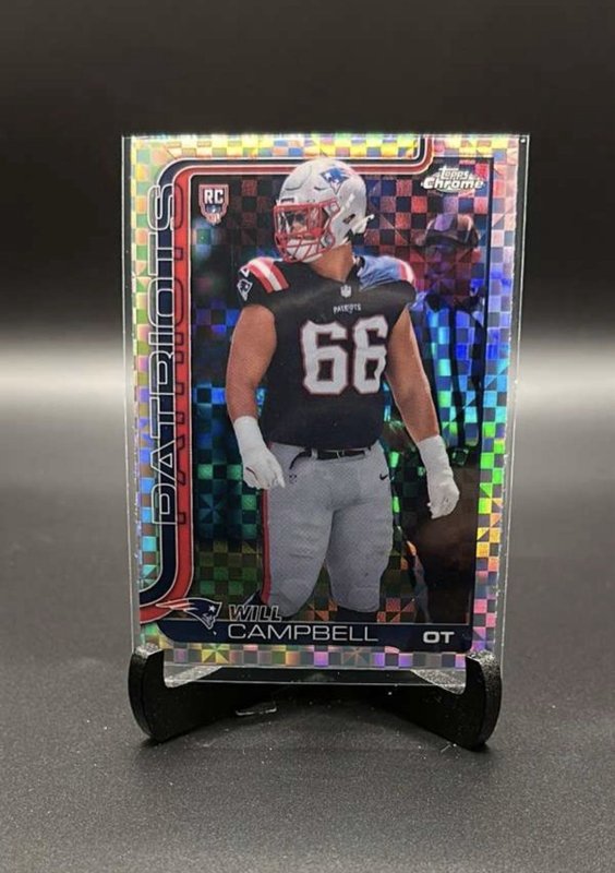 Will Campbell 2025 Topps Chrome Football #379 Pulsar Refractor