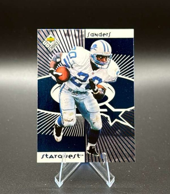Barry Sanders and Tavian Banks 1998 Upper Deck UD Choice - Starquest/Rookquest
