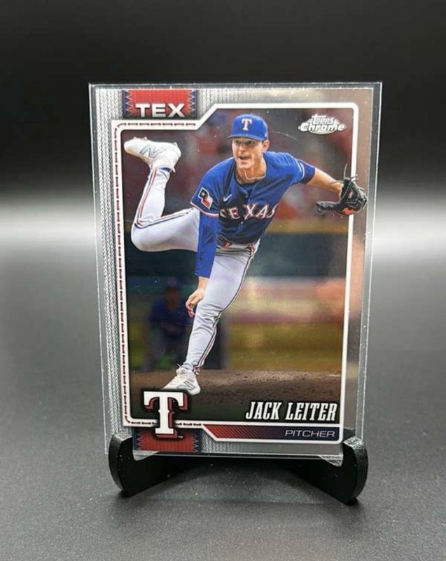 Topps 2026 Topps Chrome Jack Leiter #175 Refractor Texas Rangers