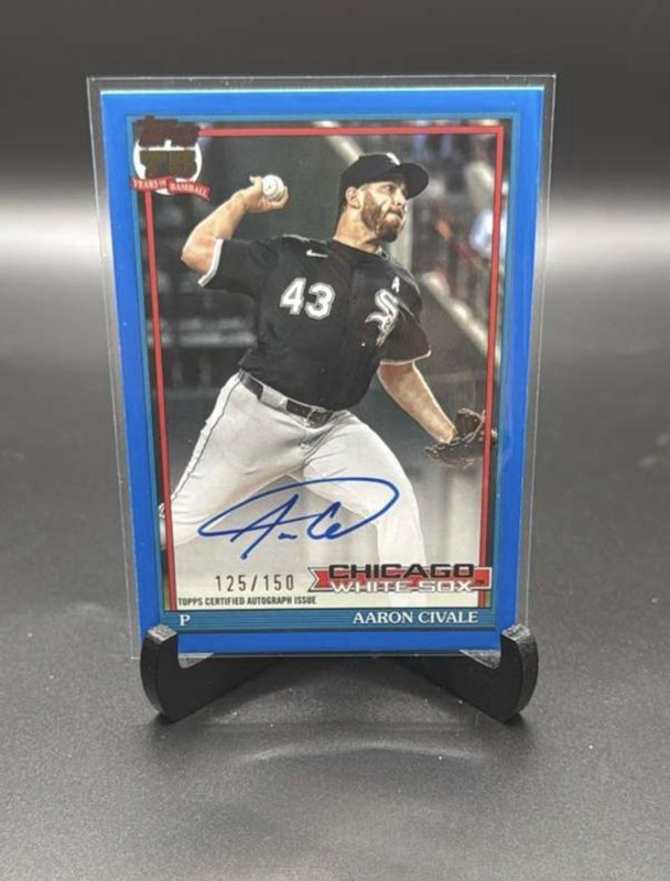 2026 Topps Series 2 Aaron Civale 1991 Autograph Blue #/150 White Sox 91A-CIV