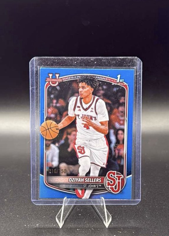 2025-26 Bowman Chrome Oziyah Sellers True Blue SP /150 St. John’s