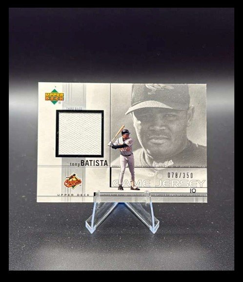 2002 upper deck game jersey TB tony batista