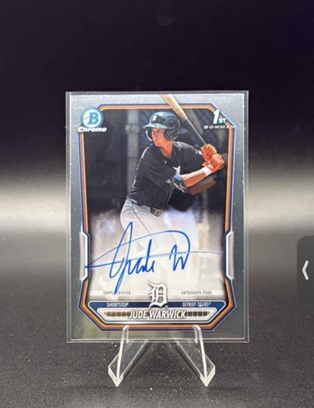 2026 Bowman Chrome Prospect Autograph Auto Jude Warwick, Detroit Tigers