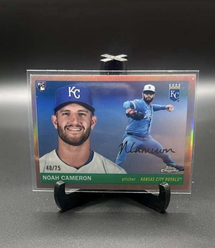 2025 Topps Platinum Anniversary  # 218 Noah Cameron Rose Gold Refractor /75 RC
